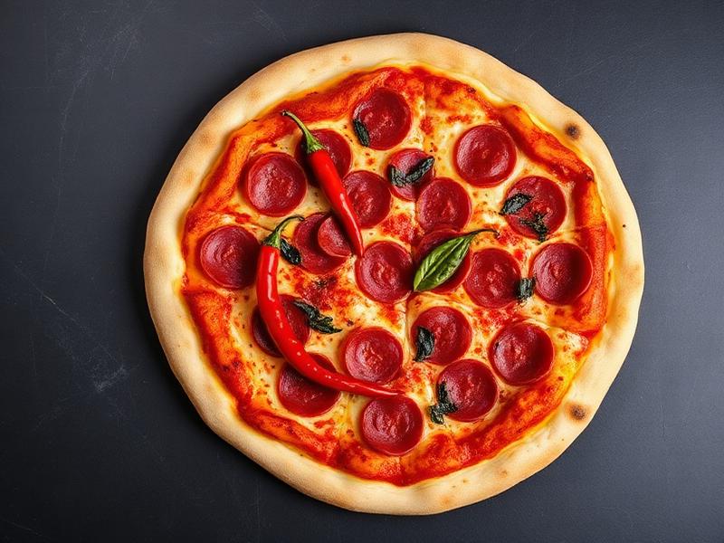 Pizza Diavola cu salam picant